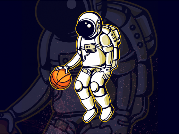 Astronaut and basketball buy t shirt design