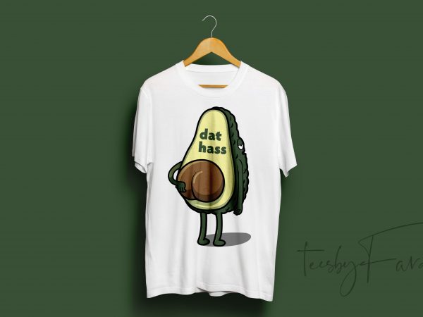 Funny avocado t shirt design ready to print, ai, png