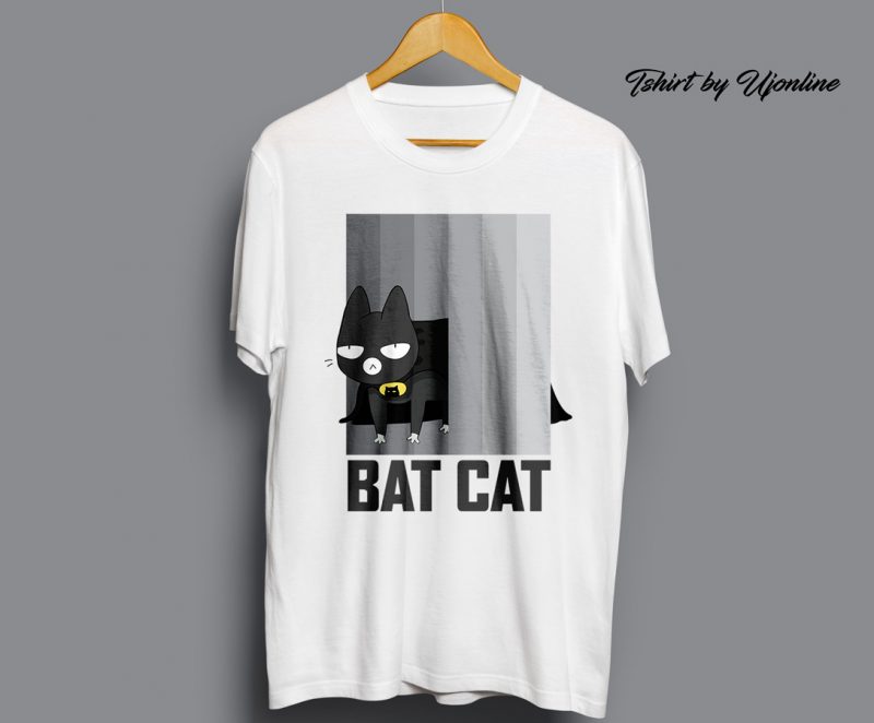 BATCAT Vector graphic commercial use t-shirt design