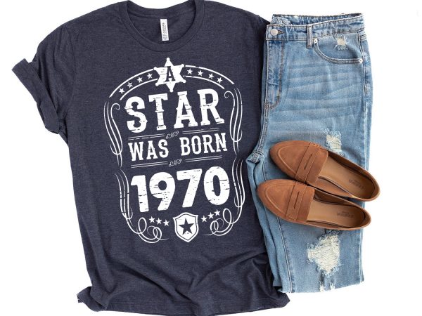 A star was born 1970 t shirt design for purchase