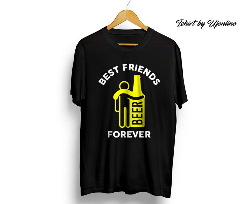 BEER AND ME BEST FRIENDS graphic t-shirt design