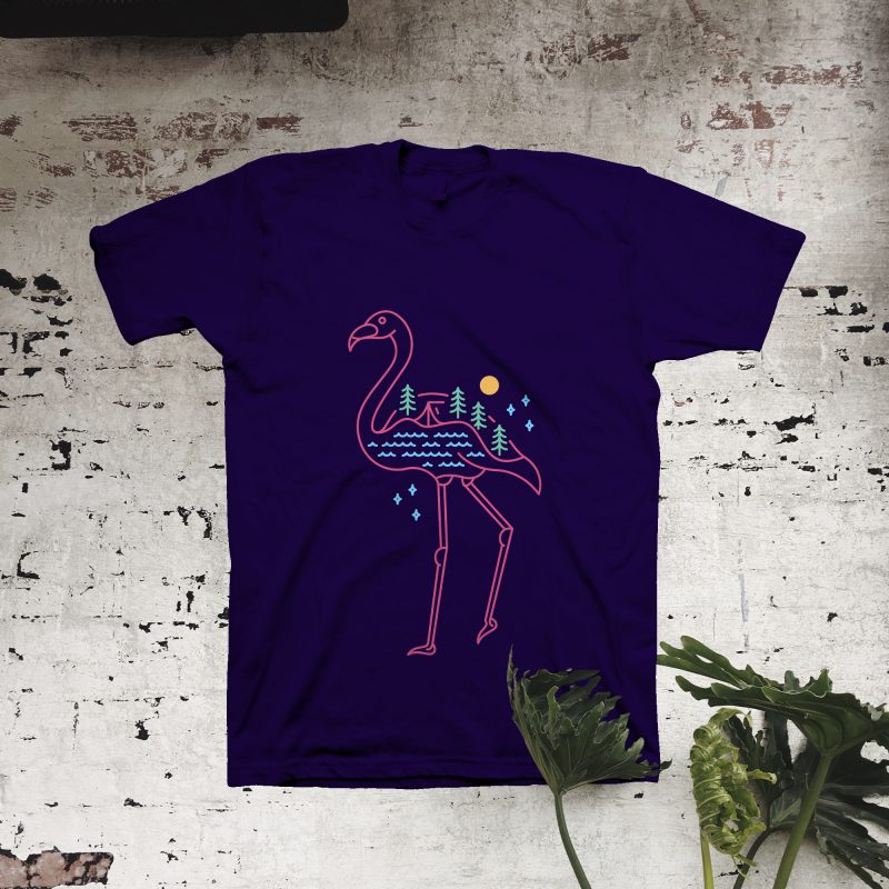 flamingo tshirt design