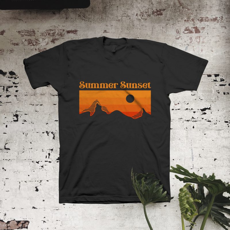 Summer Sunset t shirt design for purchase
