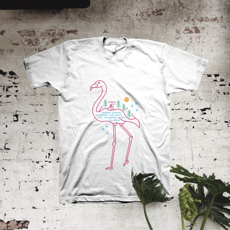 Flamingo Paradise ready made tshirt design