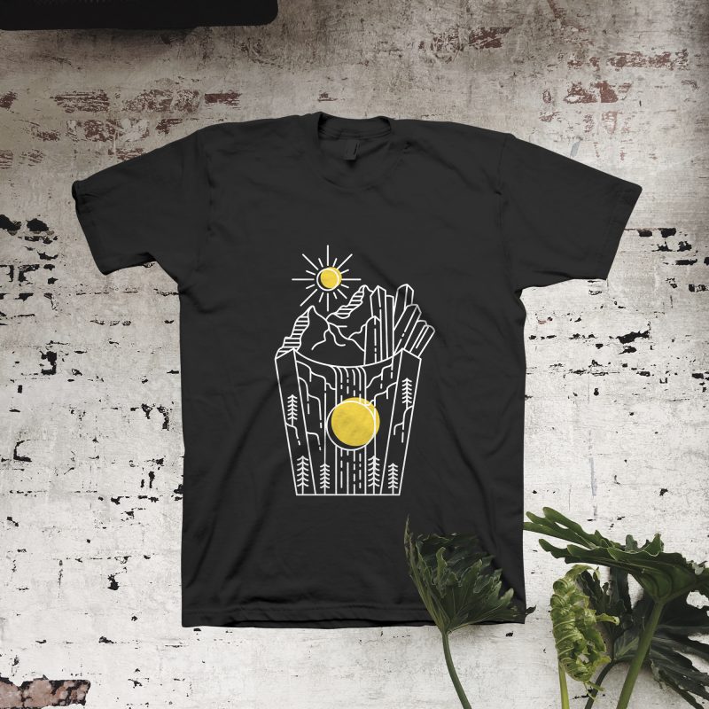 Natural French Fries ready made tshirt design