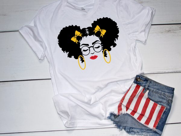 Afro girl tshirt design