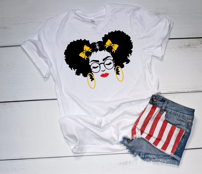 Afro Girl Tshirt Design