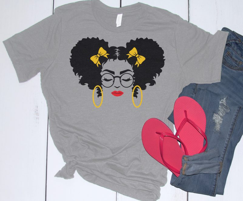 Afro Girl Tshirt Design