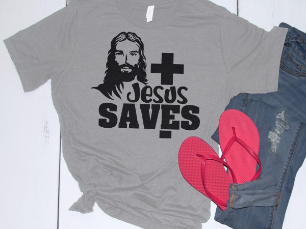 Jesus saves – shirt t shirt design template