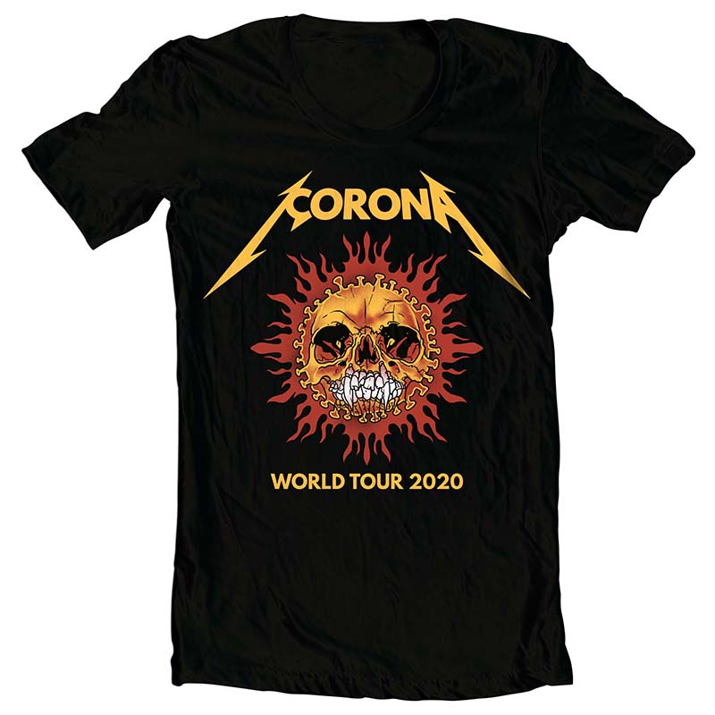 corona world tour 2020 design for t shirt t shirt design for printful