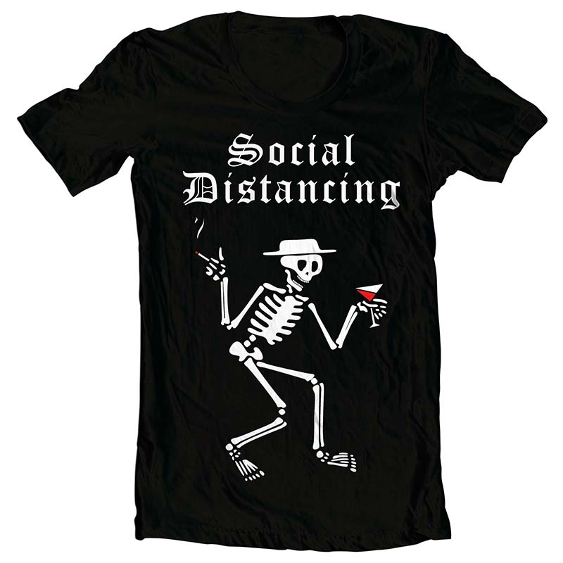 social distancing graphic t-shirt design