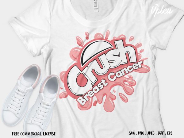 Crush breast cancer t shirt design for purchase