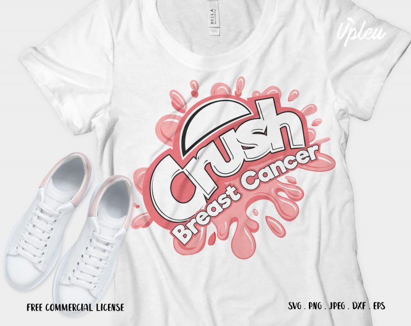 Crush Breast Cancer t shirt design for purchase