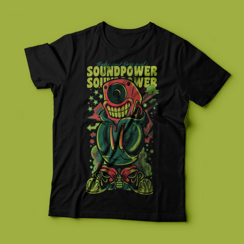 Sound Power T-Shirt Design