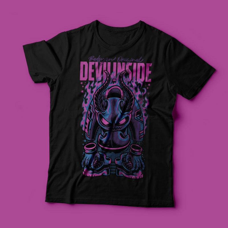 Devil Inside T-Shirt Design