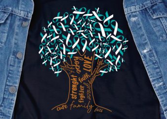 Cancer Awareness Tree SVG – Cancer Awareness – Cancer – Tree – Ribbon t shirt design for sale