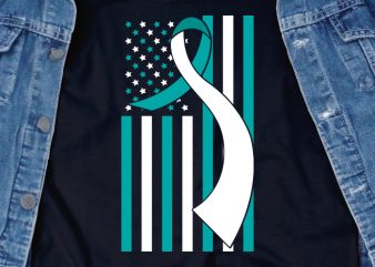 Cancer Ribbon American Flag SVG – Cancer Awareness – Cancer – Ribbon – American Flag t-shirt design png