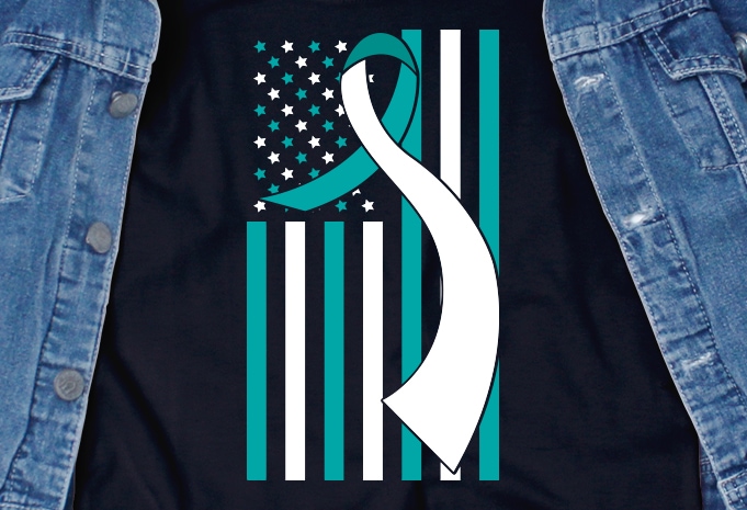 Cancer Ribbon American Flag SVG – Cancer Awareness – Cancer – Ribbon – American Flag t-shirt design png