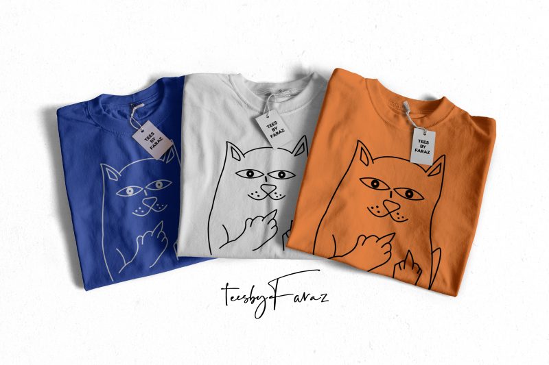 Cat mood | FU CAT | Cool Stylish t shirt design
