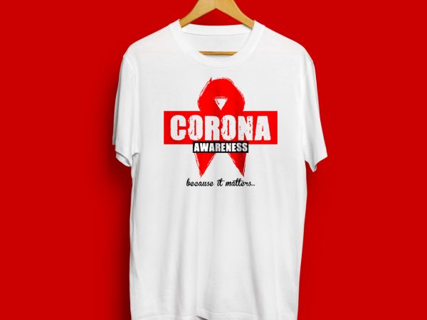 Coronavirus-awareness commercial use t-shirt design