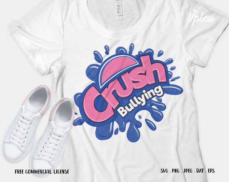 Crush Bullying print ready t shirt design