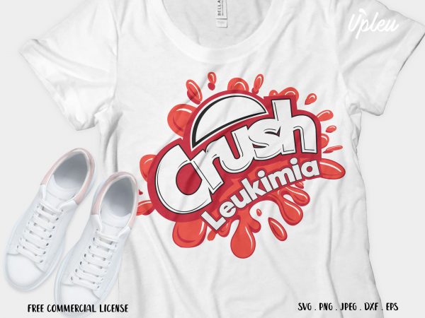Crush leukemia graphic t-shirt design