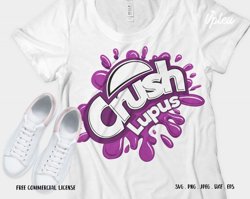 Crush Lupus t-shirt design for commercial use