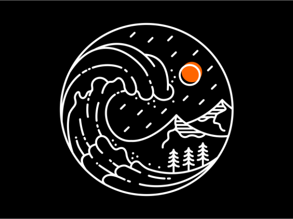 Dark waves buy t shirt design for commercial use Dark waves buy t shirt design for commercial use