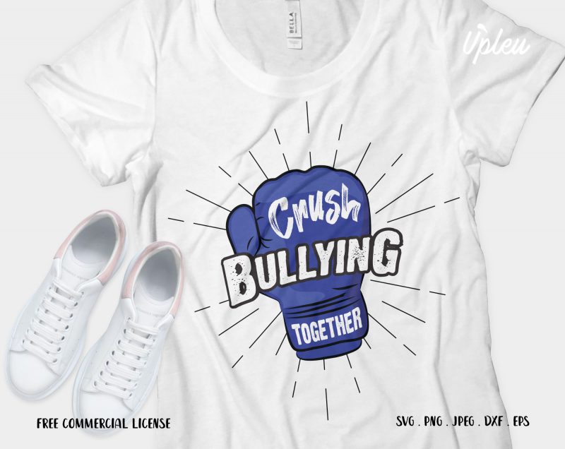 Crush Bullying Together print ready t shirt design