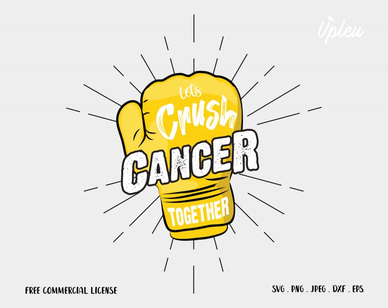 Crush Childhood Cancer Together commercial use t-shirt design
