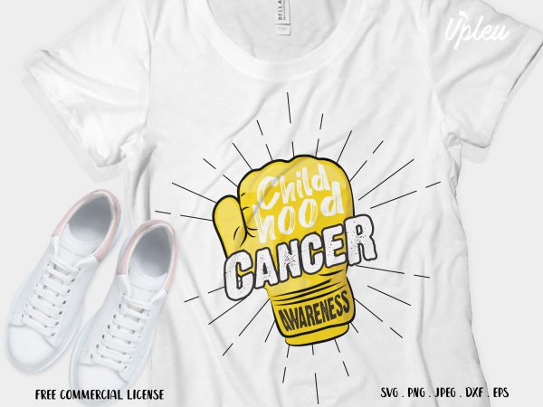 Childhood cancer awareness commercial use t-shirt design