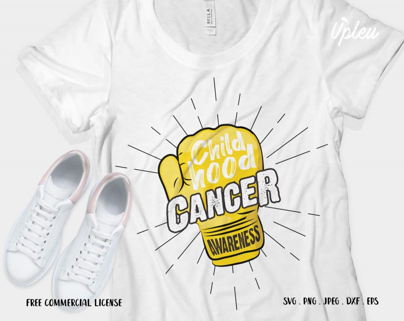 Crush Childhood Cancer Together commercial use t-shirt design