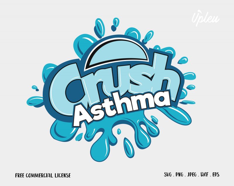 Crush Asthma graphic t-shirt design