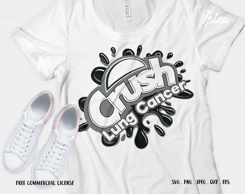 Crush Lung Cancer graphic t-shirt design