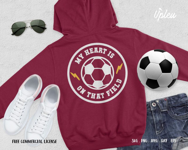 My Heart Is On That Field Soccer shirt design png