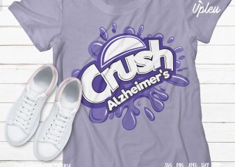 Crush Alzheimer graphic t-shirt design