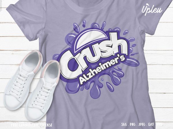 Crush alzheimer graphic t-shirt design