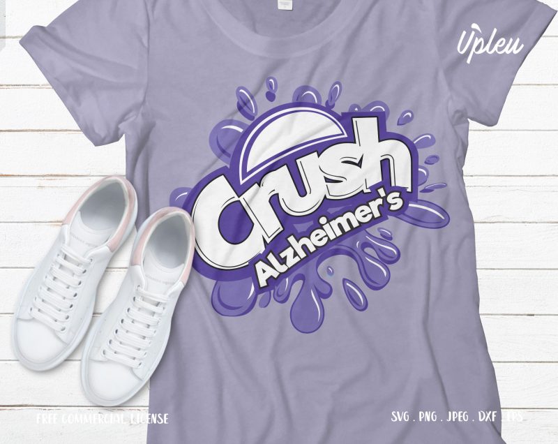 Crush Alzheimer graphic t-shirt design