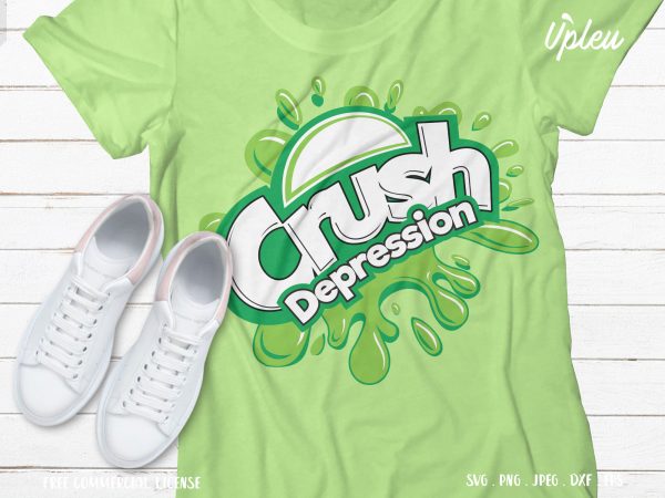 Crush depression graphic t-shirt design