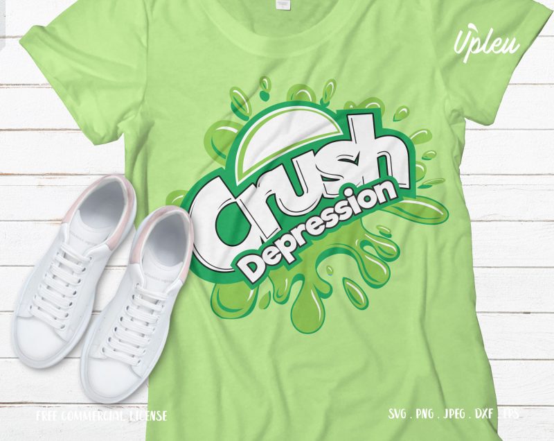 Crush Depression graphic t-shirt design