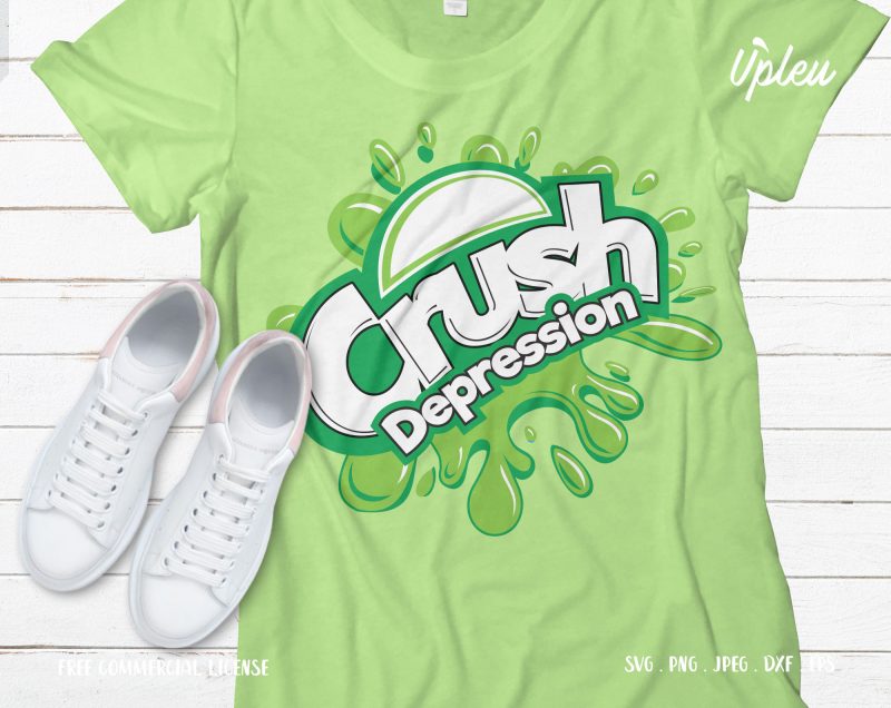 Crush Depression graphic t-shirt design