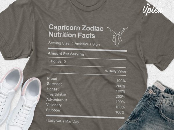 Capricorn zodiac nutrition facts buy t shirt design artwork