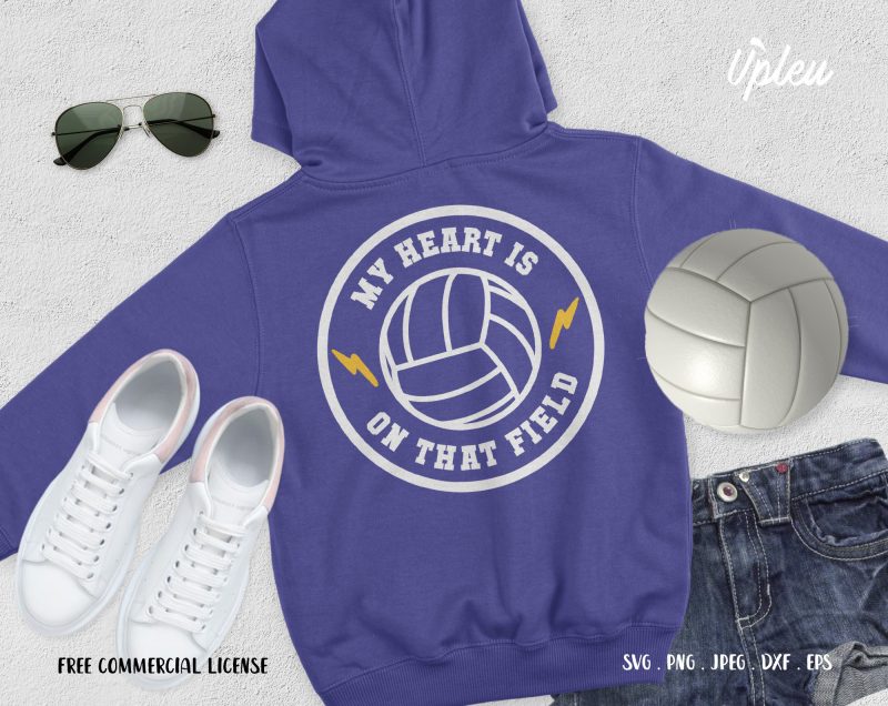My Heart Is On That Field Volley t shirt design for purchase