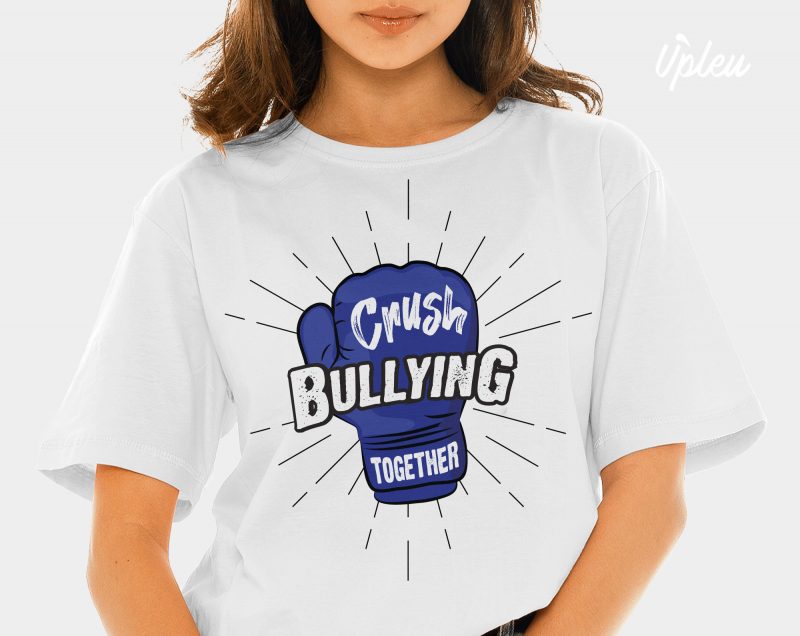 Crush Bullying Together print ready t shirt design