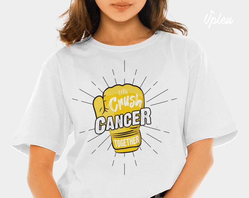 Crush Childhood Cancer Together commercial use t-shirt design