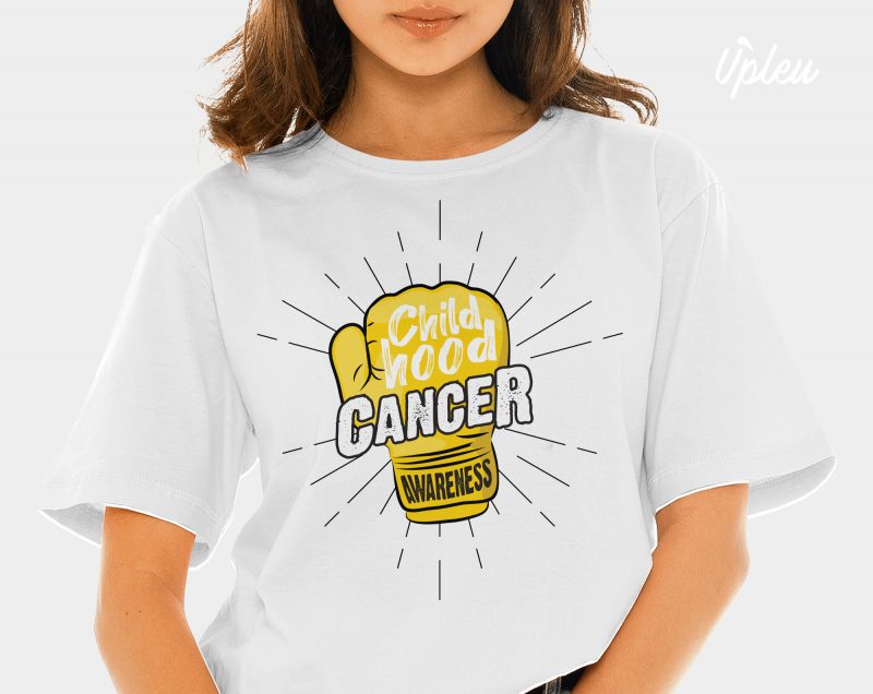 Crush Childhood Cancer Together commercial use t-shirt design