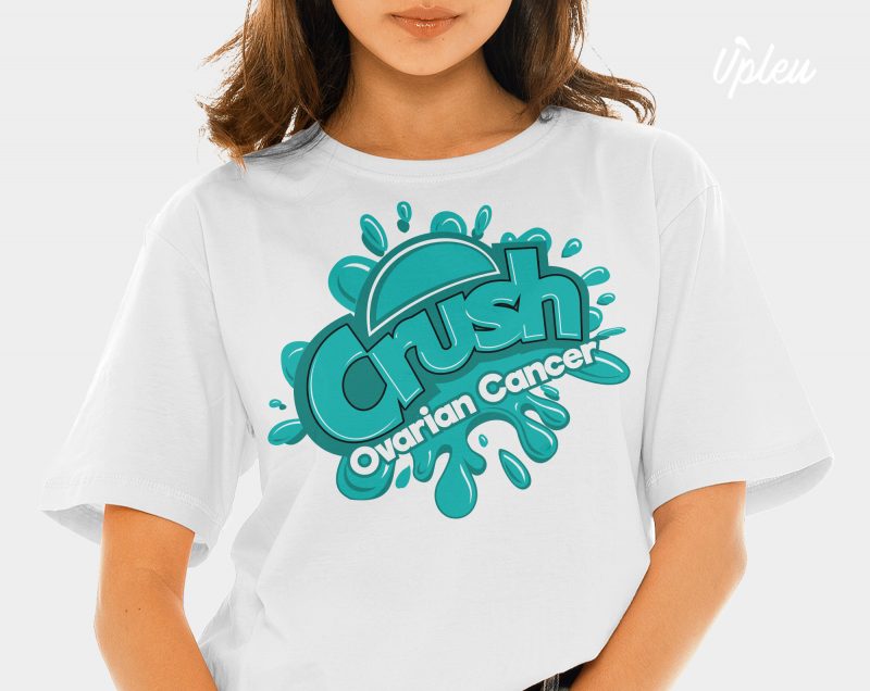 Crush Ovarian Cancer graphic t-shirt design