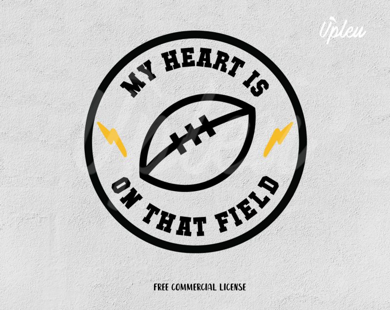 My Heart Is On That Field Football shirt design png