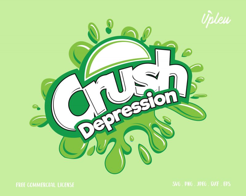 Crush Depression graphic t-shirt design