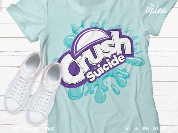 Crush suicide graphic t-shirt design